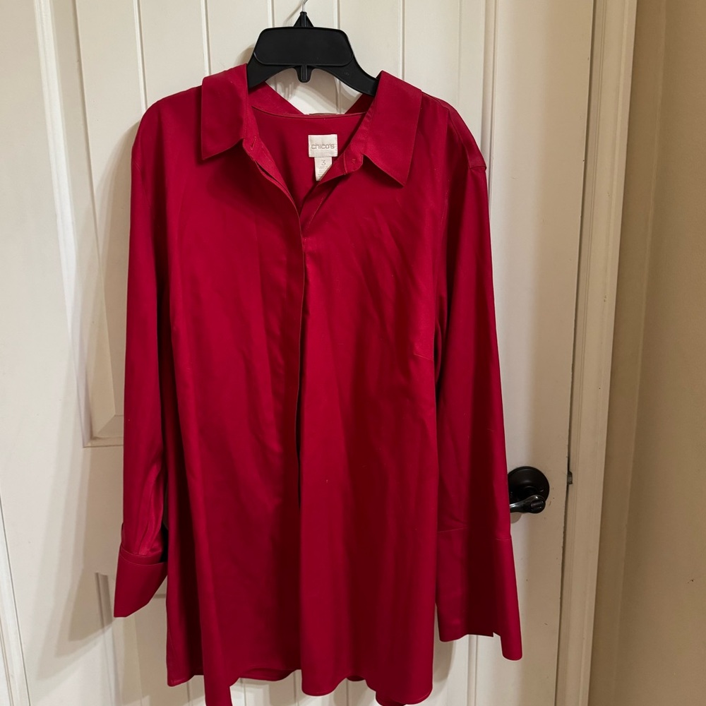 RED | WOMENS | BUTTON DOWN | WORN